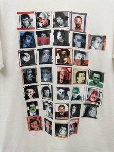 1990s Vintage Science London Collage Faces Graphic Tee - Size S