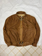 Load image into Gallery viewer, 1980s Marithe Francois Girbaud x Compagnie Des Montagnes &amp; Des Forets Textured Leather Bomber - Size XL