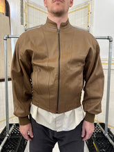 Load image into Gallery viewer, 1980s Claude Montana Cinched Leather Jacket with Shoulderpads - Size M