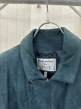 Load image into Gallery viewer, 1980s Claude Montana Blue Suede Trucker Jacket - Size L