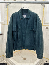Load image into Gallery viewer, 1980s Claude Montana Blue Suede Trucker Jacket - Size L