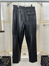 Load image into Gallery viewer, 1990s Armani Faux Leather Padded Knee Trousers - Size L