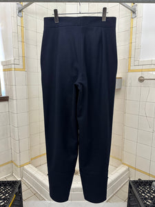 1980s Claude Montana High Waisted Wool Pants with Waist and Hem Clips - Size M