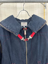Load image into Gallery viewer, aw1993 Armani Padded Denim Bondage Pillow Neck Jacket with Removable Sleeves - Size M