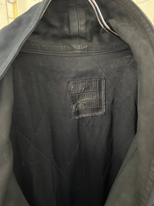 1980s Marithe Francois Girbaud x Compagnie Des Montagnes & Des Forets Leather Hooded Long Coat - Size L