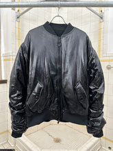 Load image into Gallery viewer, 2010s Bernhard Willhelm Shiny Pleather Bomber with Elasticated Sleeves - Size L