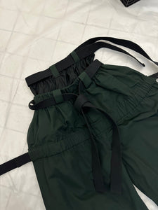 aw2015 Craig Green Forest Green Oversized Samurai Parachute Pants - Size OS