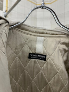 1980s Armani Padded Double Breasted Bomber with Packable Hood - Size M