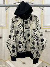 Load image into Gallery viewer, 1980s Marithe Francois Girbaud Abstract Knit Hooded Sweater - Size XL
