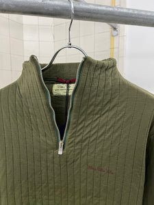 aw1997 World Wide Web Military Green Quarter Zip Sweatshirt - Size M