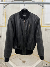 Load image into Gallery viewer, 1980s Katharine Hamnett Black Leather Bomber Jacket - Size M