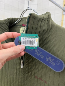 aw1997 World Wide Web Military Green Quarter Zip Sweatshirt - Size M