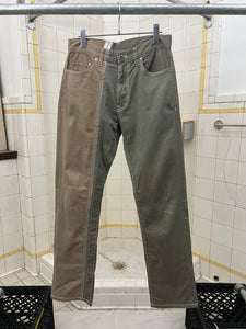 2000s CDGH Reconstructed Split Khaki Trousers - Size S