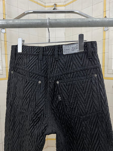 1990s Dexter Wong Quilted Chevron 5 Pocket Pants - Size M