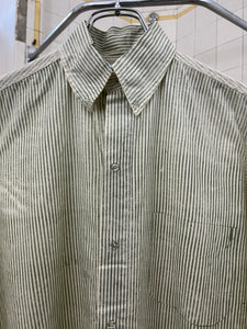1990s Joe Casely Hayford Pinstripe Trompe L’oeil Shirt - Size M