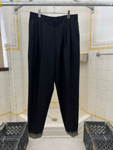 Load image into Gallery viewer, aw1993 CDGH+ Pleated Pinstripe Trousers with Bleach Dipped Hems - Size L