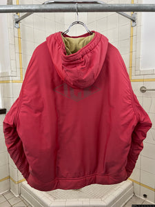 1990s Armani Iridescent Pink Hooded Bomber - Size L