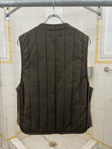 1990s Armani Military Olive Quilted Vest - Size M