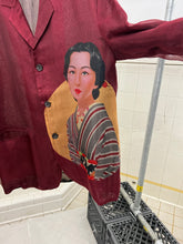 Load image into Gallery viewer, ss2002 Yohji Yamamoto Maroon Silk Gauze Saeko Jacket - Size L