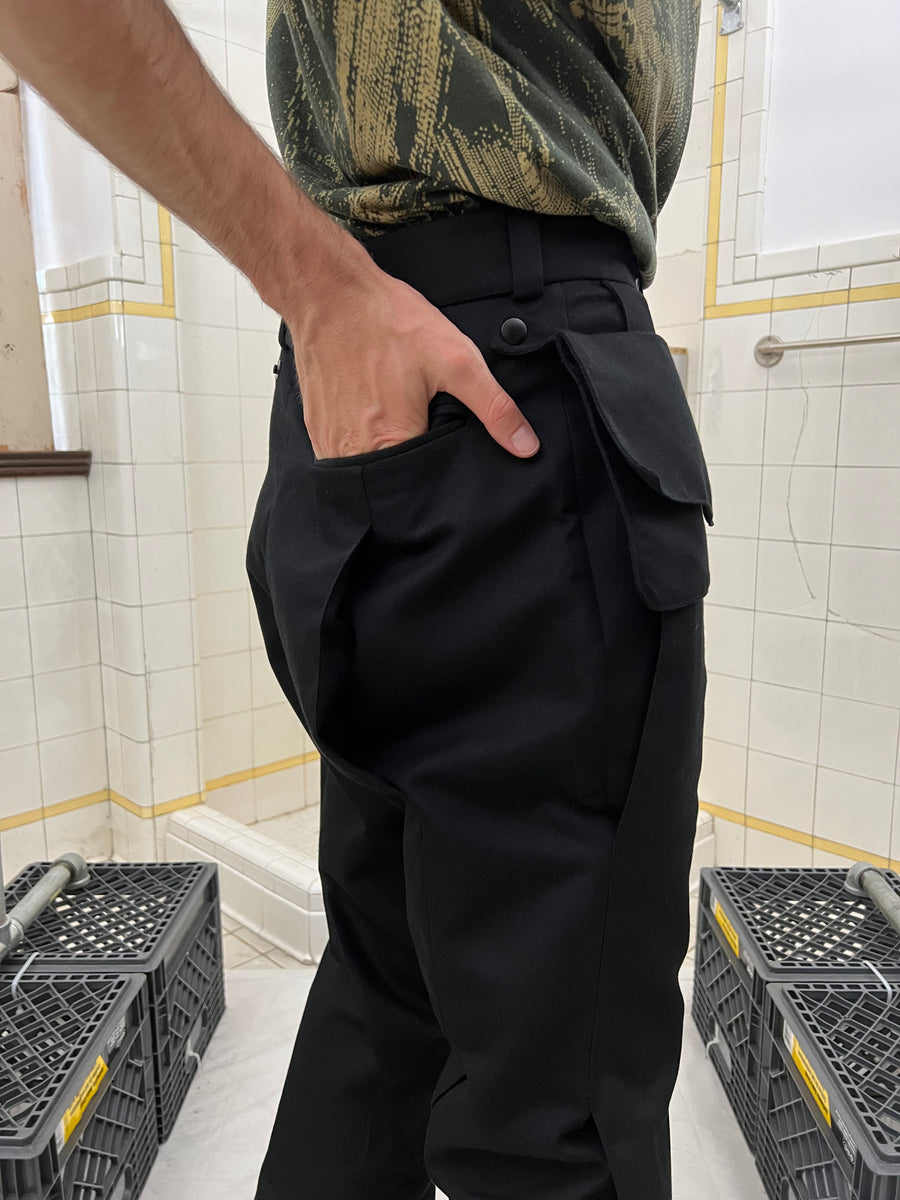aw2017 Kiko Kostadinov 3D Double Pleat Waist Bag Trousers - Size XL