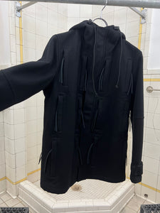 1990s Ryuichiro Shimazaki Wool 9 Pocket Hooded Jacket - Size M