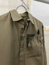 Load image into Gallery viewer, 1990s Final Home Coated Cotton Military Shirt with Velcro Pocket Detail - Size M
