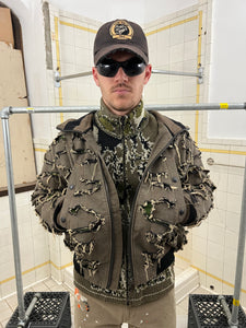 2000s Griffin Blade-Cut Camo Bomber - Size M