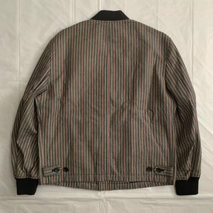 1990s CDGH+ Faded Grey Pinstripe Cropped Bomber - Size M