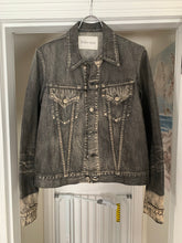 Load image into Gallery viewer, 2000s Yohji Yamamoto Faded Denim Trucker Jacket with Bleach Dipped Sleeve Hems - Size M