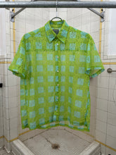 Load image into Gallery viewer, 1990s Dexter Wong Green Floral Lace Shirt - Size M