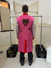 Load image into Gallery viewer, aw2009 Yohji Yamamoto Vibrant Red Reversible Chester Coat with Yuzen Dyed Jaguar Lining - Size L