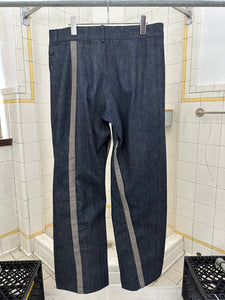 1990s Vexed Generation Skewed Denim Pants with Asymmetrical Trim - Size L