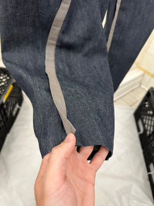 1990s Vexed Generation Skewed Denim Pants with Asymmetrical Trim - Size L