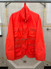 Load image into Gallery viewer, 1980s Vintage R Merchandise Hi-Vis Parachute Jacket with Large Pocket on Back - Size L