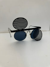 Load image into Gallery viewer, 1980s Issey Miyake Black Shutter Shades - Size OS