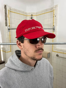 1990s Armani Red Logo Hat - Size OS