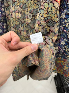aw1993 Issey Miyake Woven Floral Jacquard Chore Jacket - Size L
