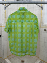 Load image into Gallery viewer, 1990s Dexter Wong Green Floral Lace Shirt - Size M