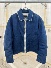 Load image into Gallery viewer, 1990s Griffin Terry-Lined Raw Hem Denim Jacket - Size S