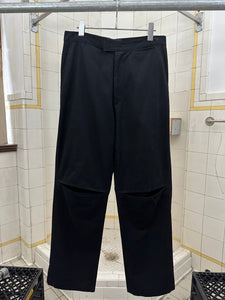 2000s Vintage YMC Black Work Trousers with Articulated Knee Slits - Size S