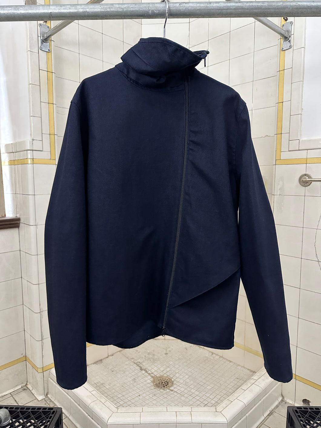 1990s Vexed Generation 'Pleatface' Jacket in Stretch Denim - Size L