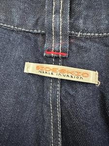 1990s Vintage Sideskid Dark Baggy Denim Jeans - Size S