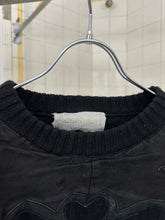Load image into Gallery viewer, 1980s Claude Montana Black Sweater with Leather Shoulder Detailing - Size M
