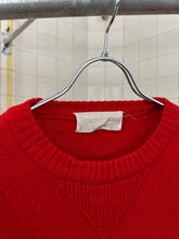 Load image into Gallery viewer, aw1982 Claude Montana Red Sweater with Leather Emblem - Size M