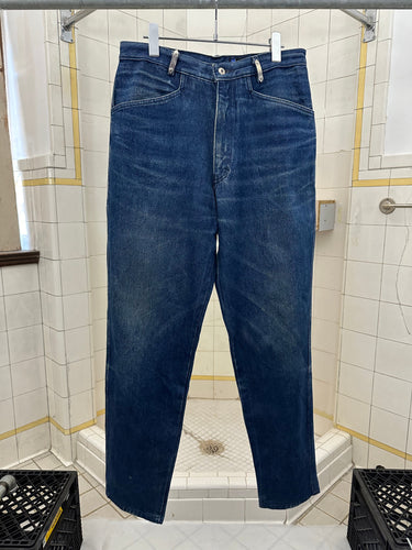 1980s Claude Montana Denim Pants with Metal Beltloops - Size M