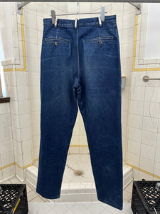 1980s Claude Montana Denim Pants with Metal Beltloops - Size M