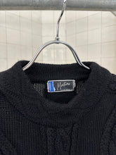 Load image into Gallery viewer, 1980s Claude Montana Black Braided Knit Sweater - Size XL
