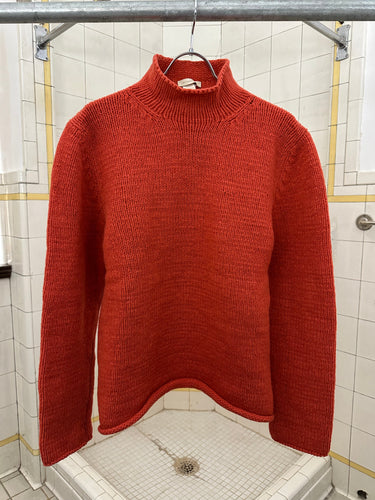 2000s Burberry Prorsum x Roberto Menichetti Orange Turtle Neck Sweater - Size M