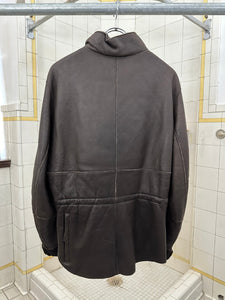 2000s Burberry Prorsum x Roberto Menichetti Brown Shearling Jacket with Interior Waist Cinch - Size L