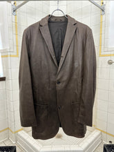 Load image into Gallery viewer, 2000s Burberry Prorsum x Roberto Menichetti Brown Leather Blazer - Size L